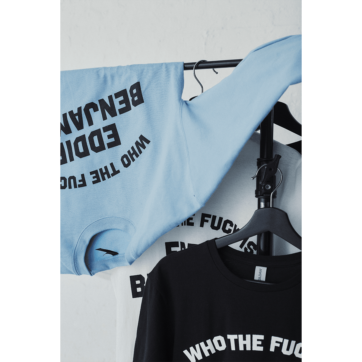 Who the Fuck is Eddie Benjamin Blue Crewneck