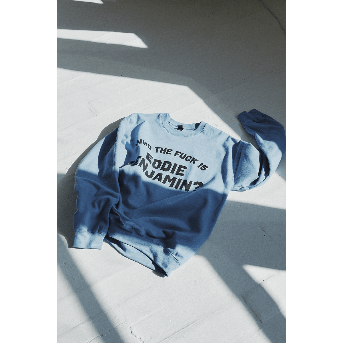 Who the Fuck is Eddie Benjamin Blue Crewneck